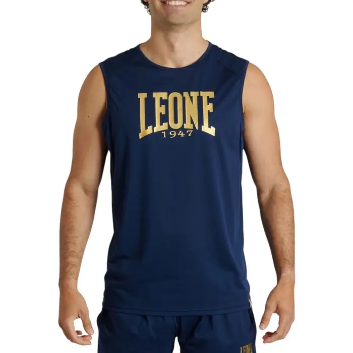 leone T-shirt senza maniche ABX705 Blu