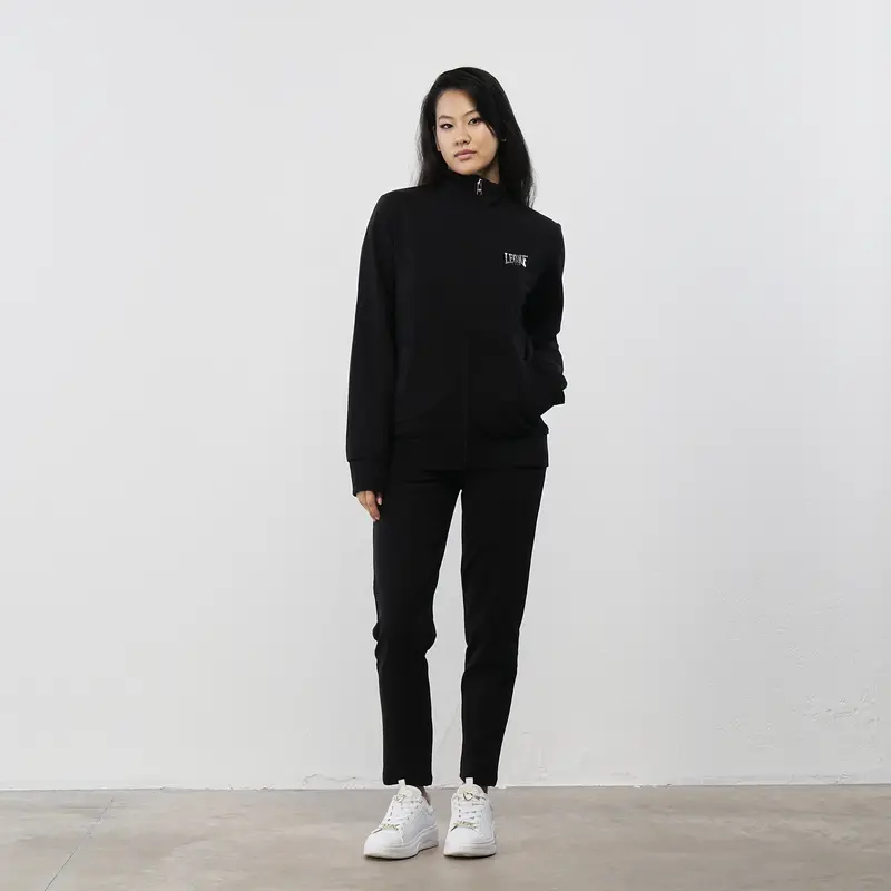 LEONE Tuta sportiva da donna nera con logo