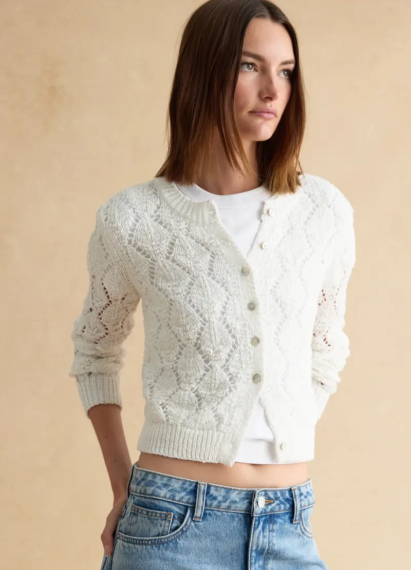 LES COPAINS Cardigan Donna Bianco 4329890