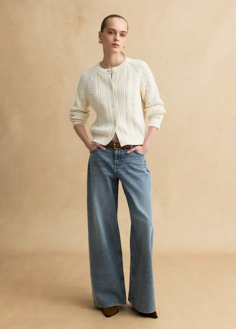 LES COPAINS Cardigan Donna Bianco 4064329