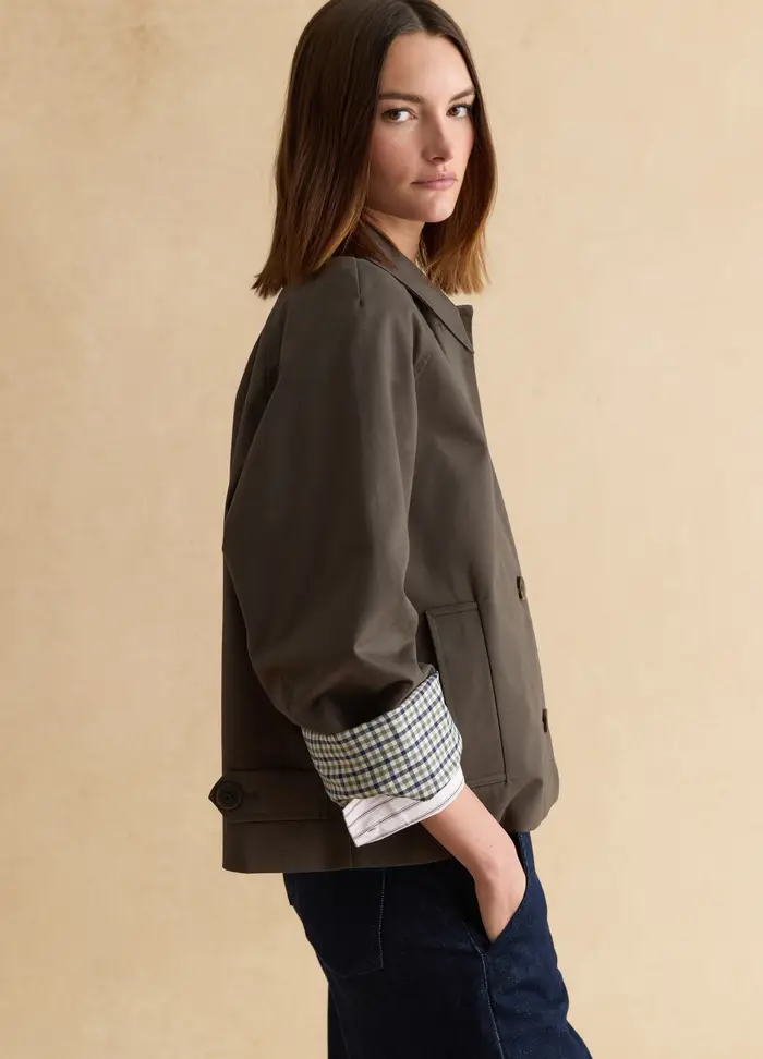 LES COPAINS Giacca In Puro Cotone Verde Regular Fit Con Bottoni, Donna, Verde
