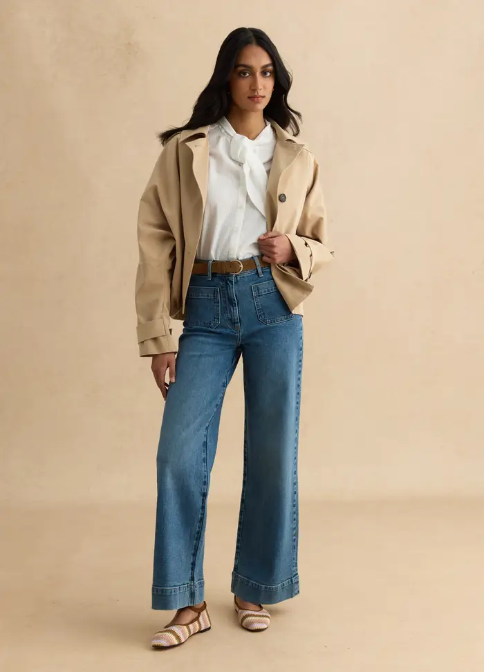 LES COPAINS Pantaloni In Cotone Elasticizzato Denim Regular Fit, Donna, Denim