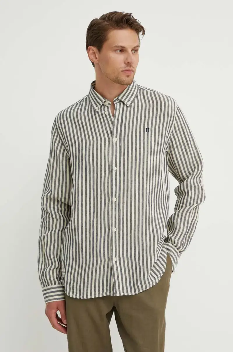 Les Deux camicia di lino colore beige