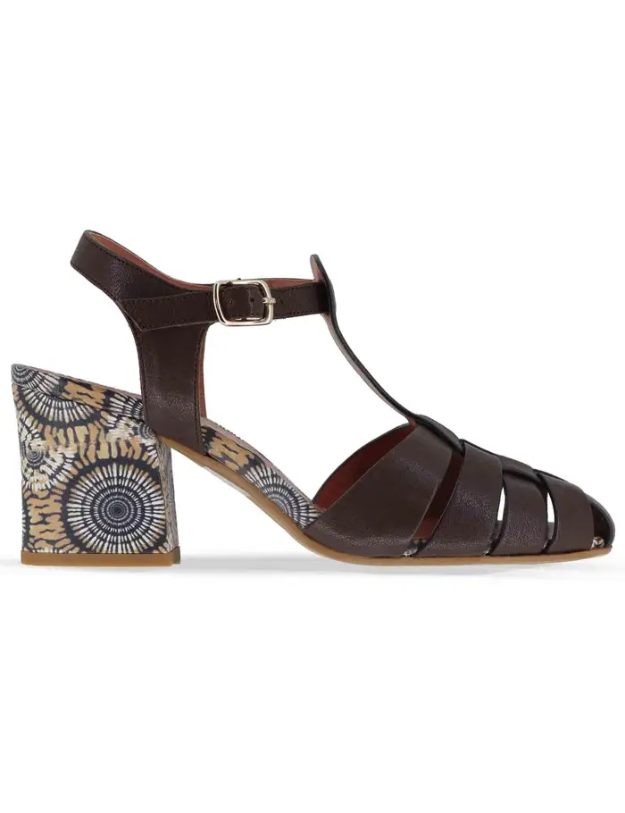Les Venues Sandali Cross-Strap in pelle marrone Donna 5105P 014
