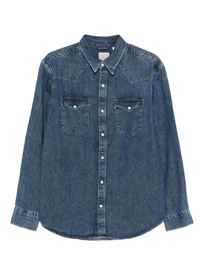 Levi S Camicia western Barstow in denim blu