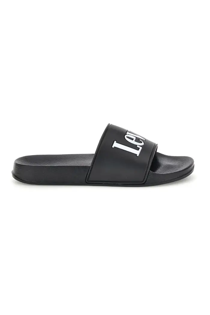 Ciabatte nere con logo Levi s POOL S [NERO]