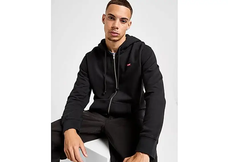 LEVI'S Fleece Full Zip Hoodie, Nero