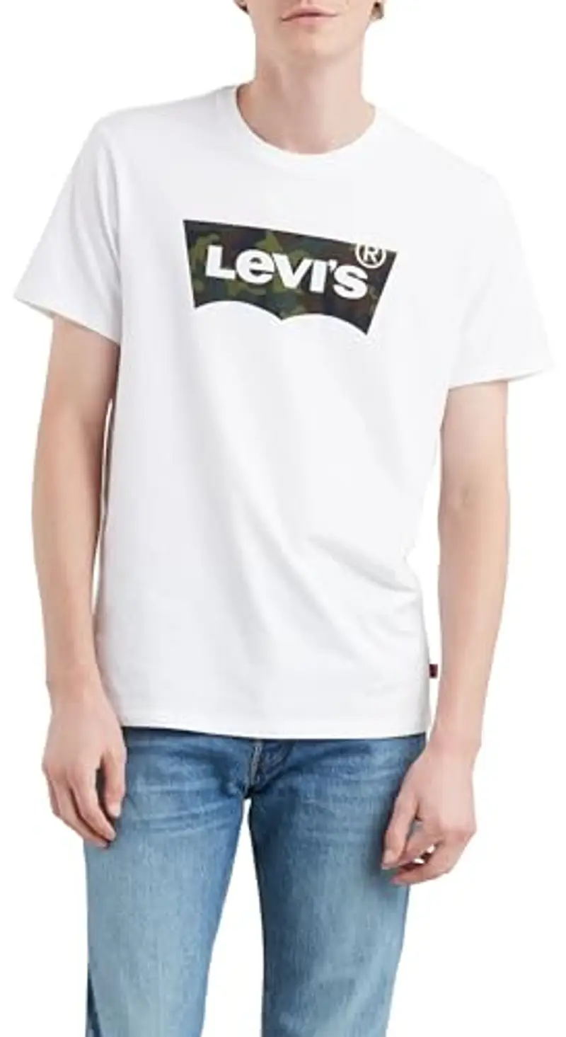 Levi's Housemark Graphic Tee, Uomo, Hm Ssnl Filll White