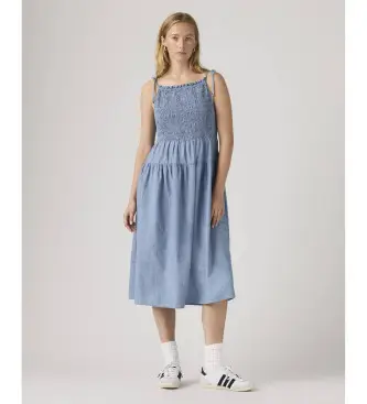 Levi s Levi per donna 005HZ-0004 Abito blu Monaco, Casual, Cotone, Senza maniche / cinghie