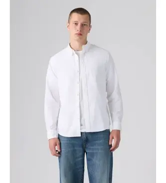 Levi s Levi per uomo 0085A-0002 Camicia bianca standard Battery Housemark, Bianco, Casual, Cotone, Manica lunga