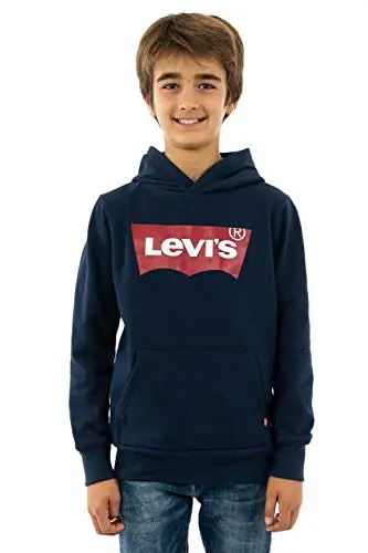 Levi's Lvb Batwing Screenprint Hoodie, Felpa con Cappuccio Bambini e ragazzi, Blu (Dress Blues), 4 anni