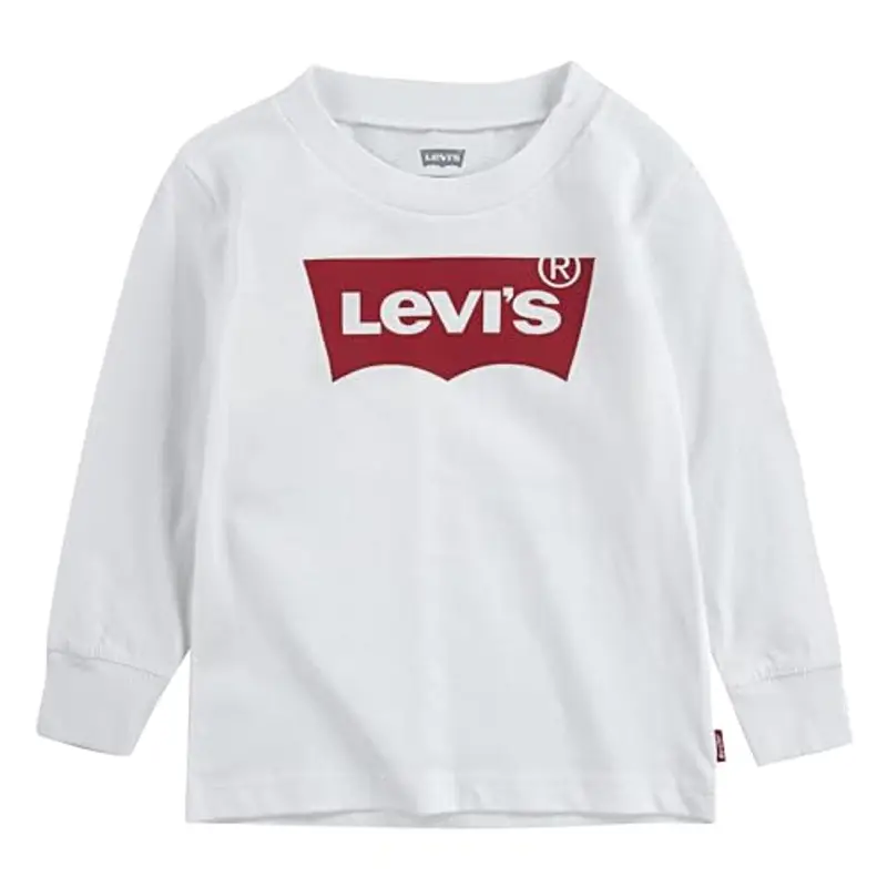 Levi's Lvb L/S Batwing Tee 6e8646, Maglietta a manica lunga Bambini e ragazzi, Bianco, 18 mesi