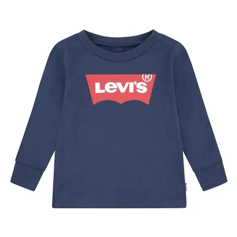 LEVI'S® Lvb L/S Batwing Tee 6e8646, Maglietta a manica lunga Bambini e ragazzi, Dress Blues, 18 mesi