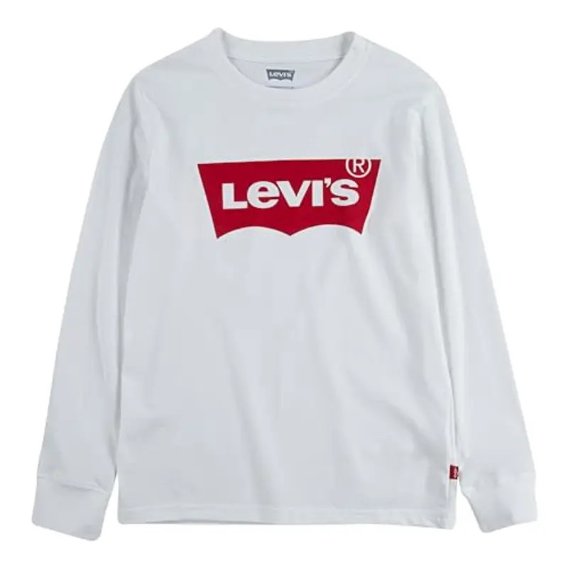 LEVI'S® Lvb L/S Batwing Tee, Maglia a maniche lunghe Bambini e ragazzi, Bianco (White), 16 anni