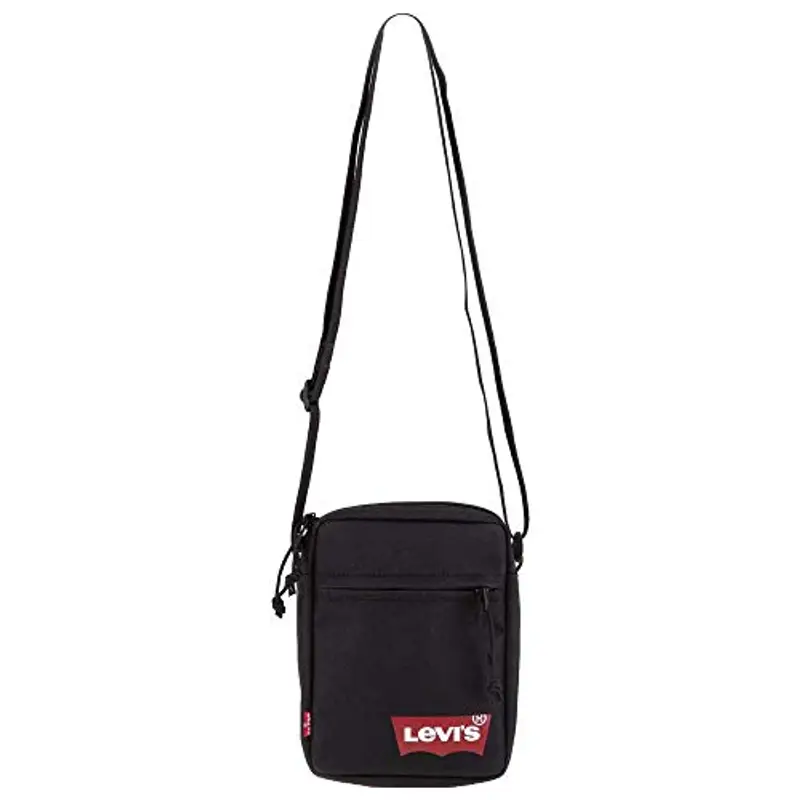 Levi's Mini Crossbody Solid (Red Batwing), Borsa Uomo, Regular Black