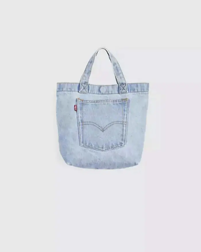 Levi s Mini Tote super stonewash in cotone con tasca e logo Red Tab