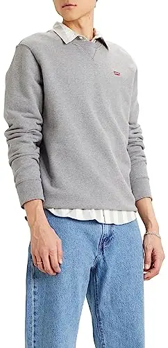 Levi's New Original Crew, Felpa Uomo, Chisel Grey Heather