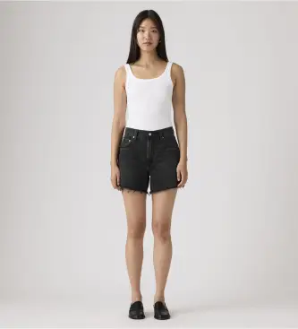 Levi s per donna 005DS-0005 Pantaloncini neri a gabbia toracica, Nero, Casual, Cotone