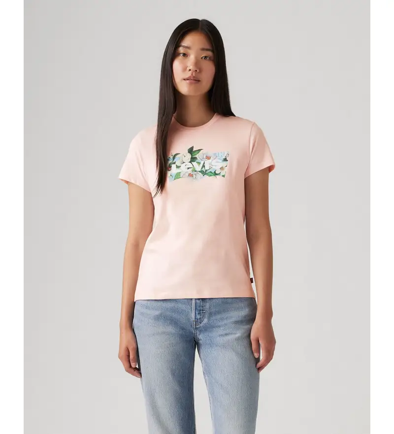 Levi's per donna. 17369-2946 Maglietta rosa perfetta, Casual, Cotone, Manica corta