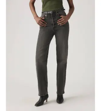 Levi s per donna 79078-0051 Jeans Ribcage Full Length nero (29/32), Casual, Cotone, Denim