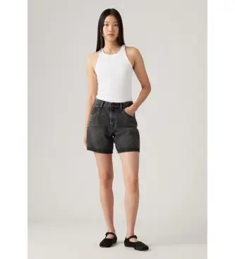 Levi s per donna A9311-0003 Pantaloncini neri larghi a vita alta, Nero, Casual, Cotone