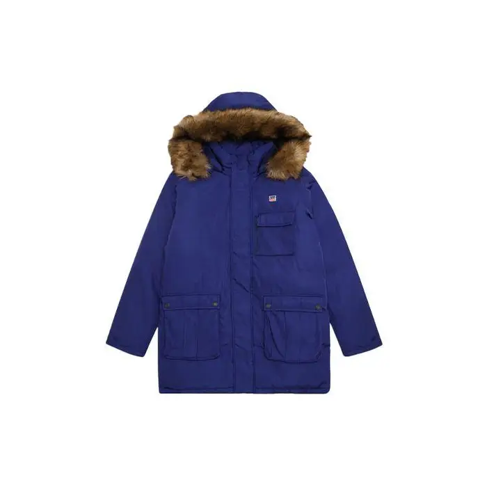 Giacca Lunga da Lavoro Levis Multitasche con Cappuccio Staccabile Uomo Blu A0551-0001 S