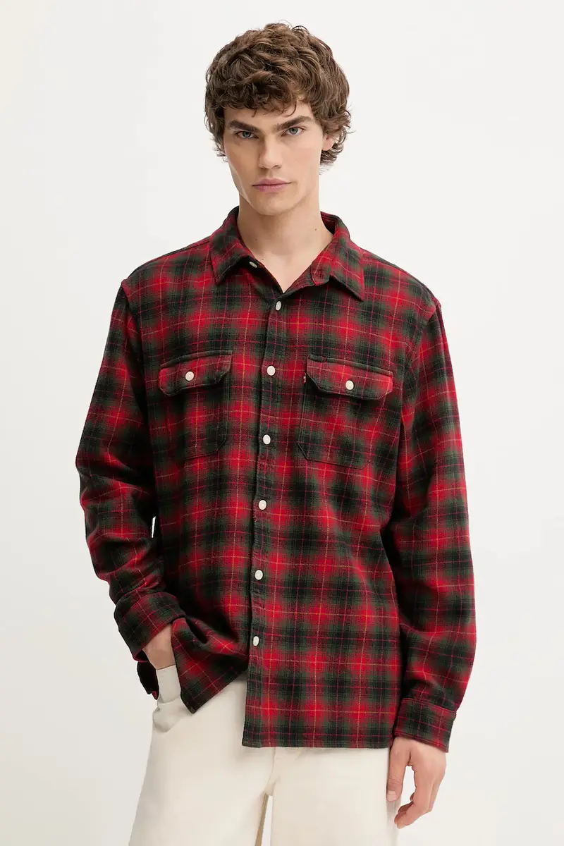 Levis Levi's camicia in cotone uomo colore rosso 0