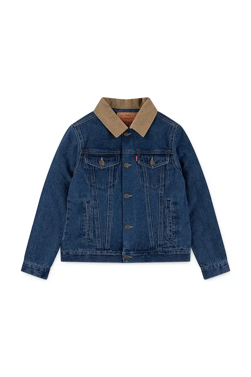 Levis Levi's giacca jeans bambino/a QUILTED LINED TRUCKER colore blu 9EN826