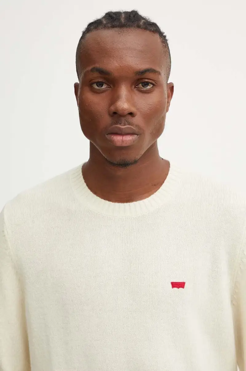 Levis Levi's maglione in lana uomo colore nero Beige