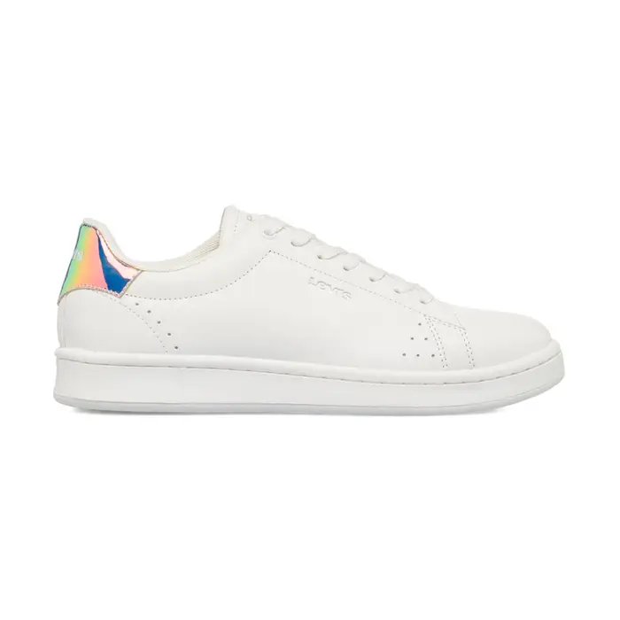 LEVIS Sneakers bianche da donna con dettaglio opalescente