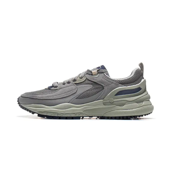 Li Ning CF Origin V4 Sport Comodo Resistente all Usura Traspirante Scarpe Casual Basse Uomo sneaker Grigio AGLU283-2 43