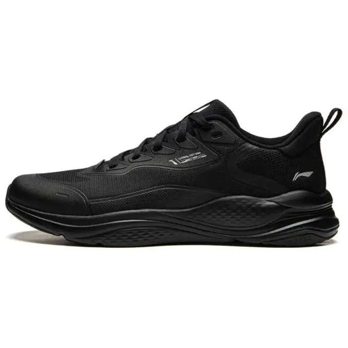 Li Ning Flow Cloud Scarpe da Corsa Casual Trendy Versatili in Tessuto Antiscivolo Resistenti all Usura a Collo Basso Uomo sneaker Nero AGLU089-5 43
