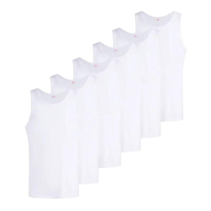 Liabel Canotta spalla larga uomo - bianco, multipack da 6, cotone - 7 / BIANCO 0001
