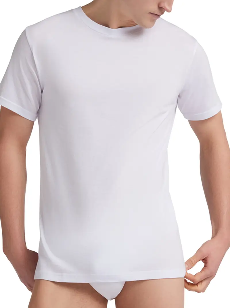 Liabel Risparmio Pack 3 T-Shirts girocollo ALTO manica corta uomo, cotone - BIANCO 1378 / 3