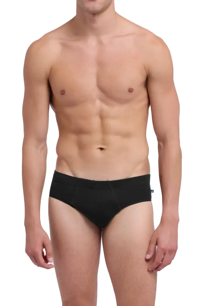 Liabel Slip medio uomo, cotone elasticizzato CLASSIC - 7/XXL / NERO 0007