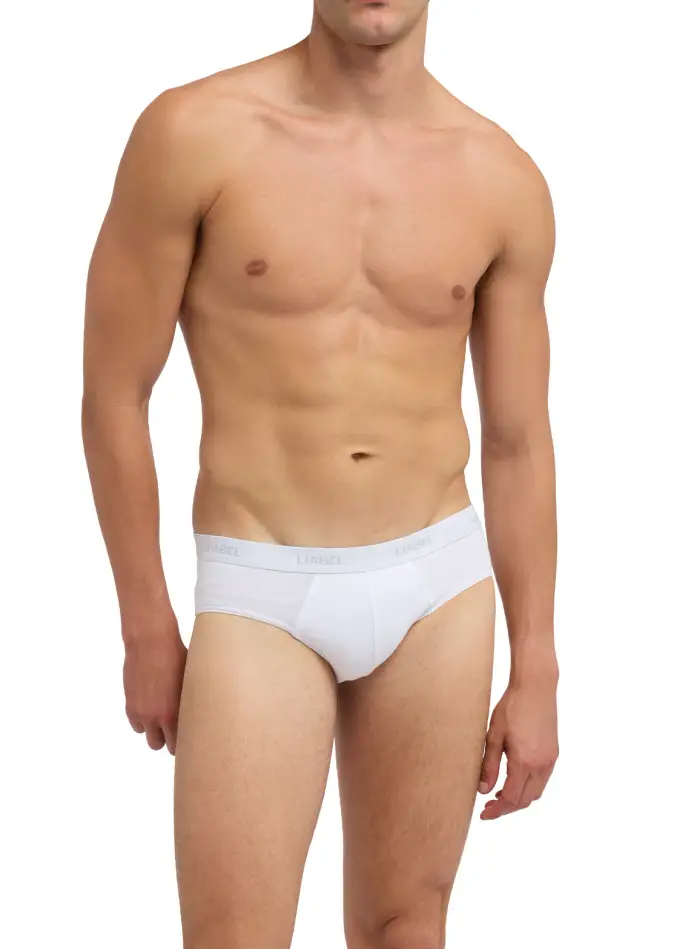 Liabel Slip medio uomo, cotone elasticizzato COOL - 7/XXL / BIANCO 0001