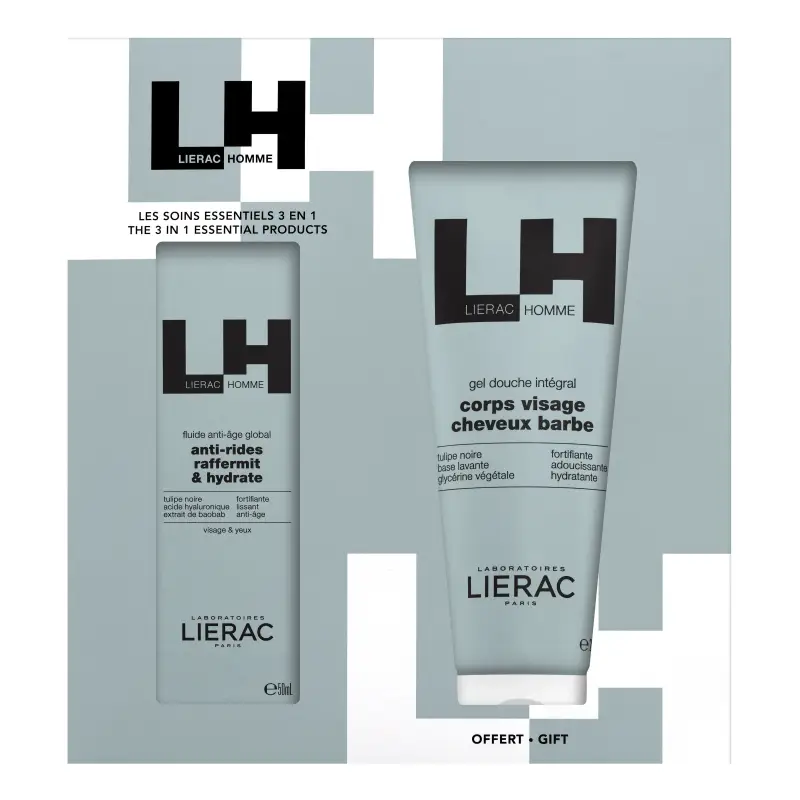 Lierac Uomo Set Festa del Papà Gel Idratante Energizzante + Gel Doccia Gratuito 250ml