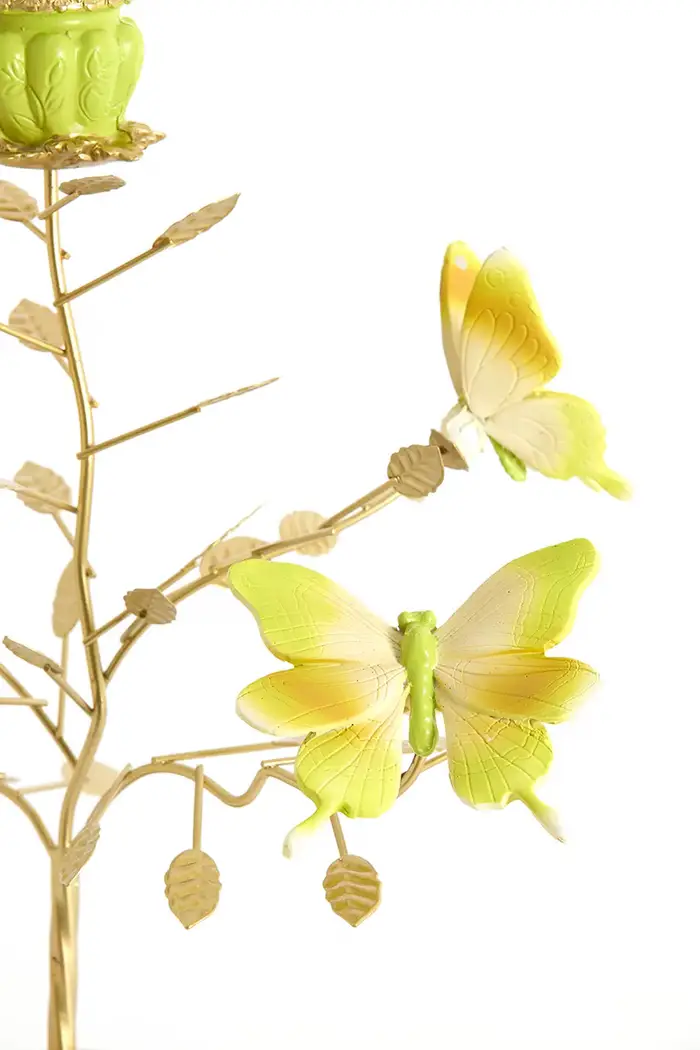 Light & Living Portacandele decorativo in metallo 35,5 x 18 x 37,5 cm Verde miniatura 4