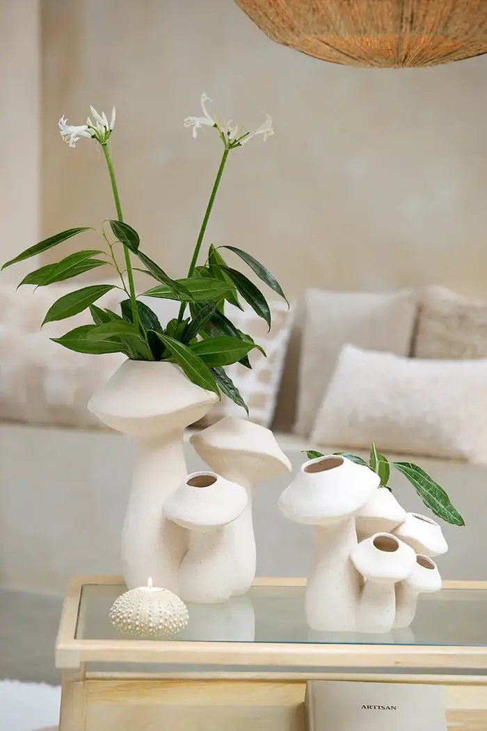 Light & Living Vaso decorativo in ceramica 31,5 x 20,5 c 27,5 cm Beige miniatura 4