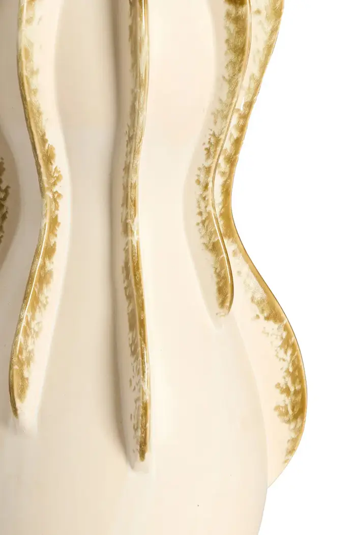 Light & Living Vaso decorativo in ceramica smaltata 16 x 27 cm Beige miniatura 3