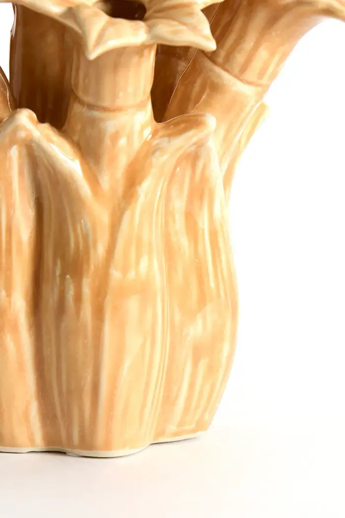 Light & Living vaso decorativo in ceramica smaltata 21,5 x 23,5 cm Arancione miniatura 3