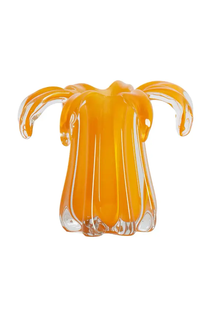 Light & Living vaso decorativo in vetro colorato 22 x 17 cm Arancione