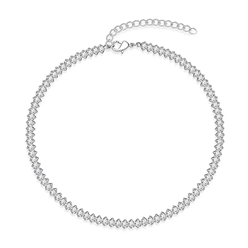 LILIE&WHITE Collana in Acciaio Inox Color Argento, Resistente alla Perdita di Colore, Antiallergica, Regalo Elegante