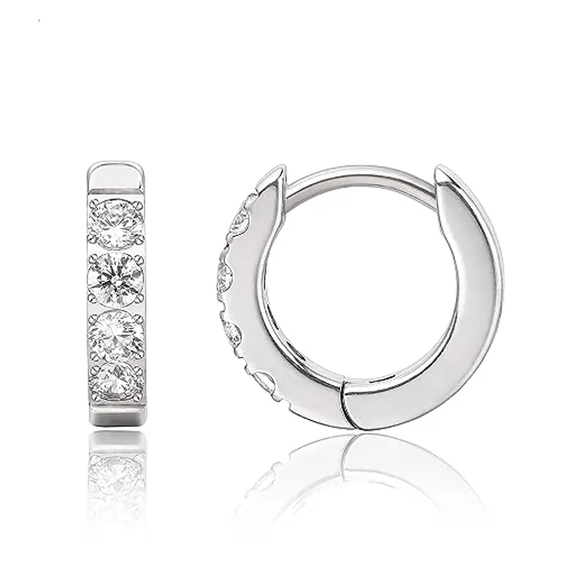 limerencia G23 Orecchini a Cerchio Anallergici per Orecchie Sensibili, Huggie Hoop Orecchini in Titanio 8 mm/10 mm