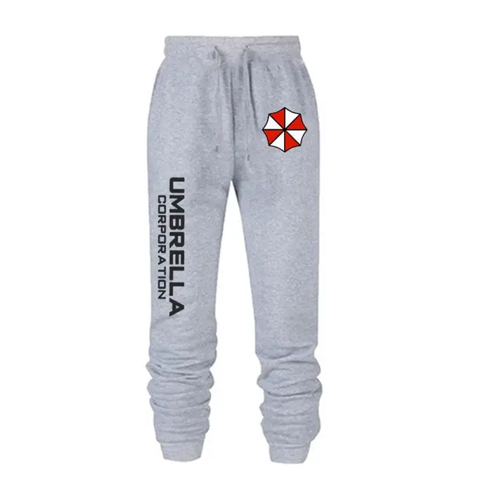 limindong Pantaloni da uomo moda Resident Evil con stampa ombrello pantaloni sportivi in ​​pile primavera autunno pantaloni lunghi unisex