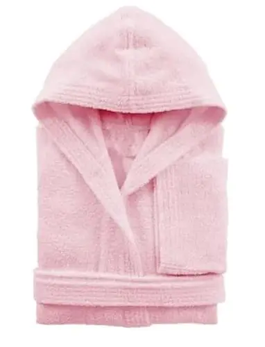 Lingerie Shop Accappatoio con Cappuccio in Spugna 100% Cotone Tinta Unita Uomo Donna Unisex