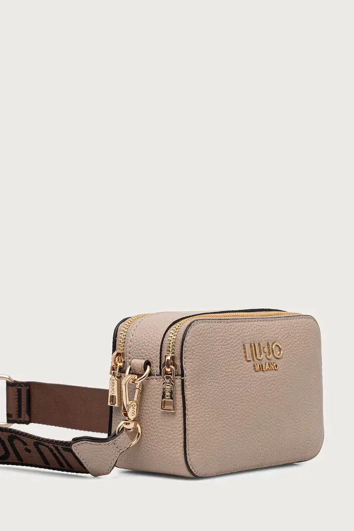 borsa a tracollo da donna in similpelle Beige