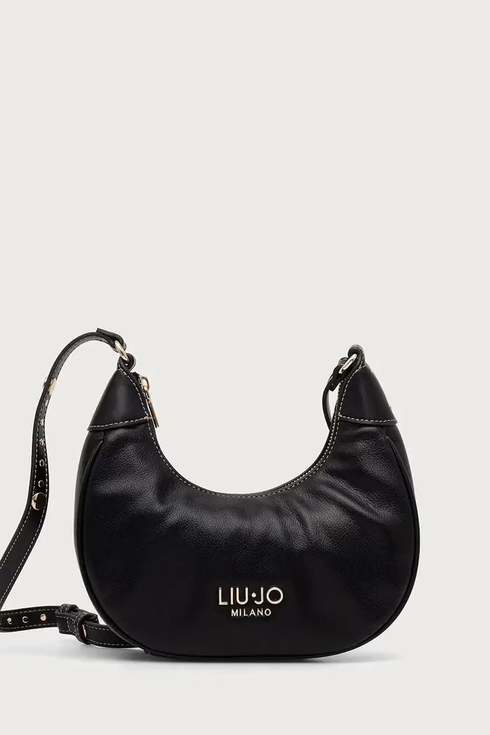 borsa hobo da donna in similpelle Nero