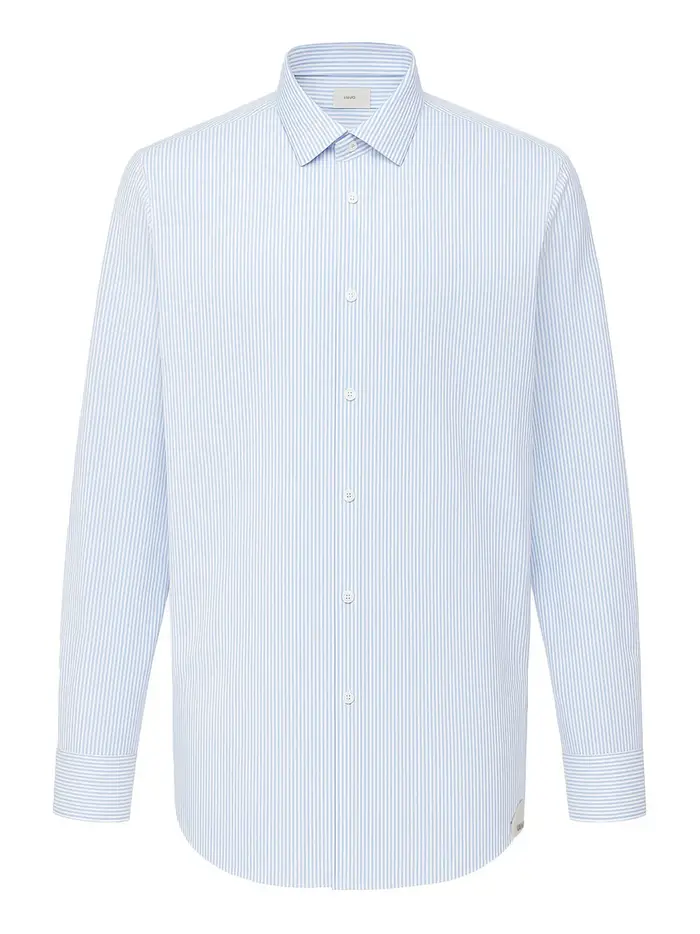 liu-jo camicia classica da uomo - celeste