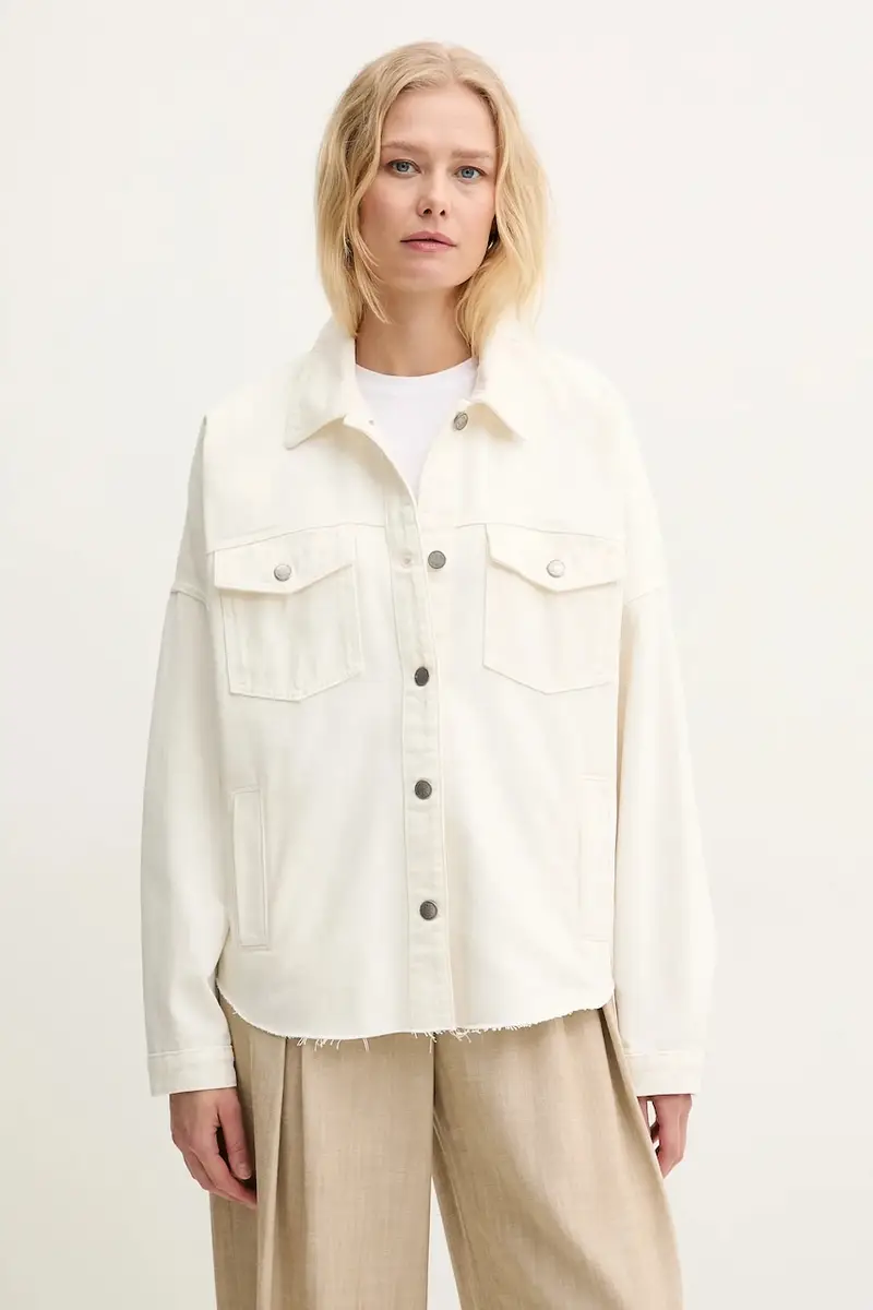 Liu Jo giacca di jeans colore beige UA5165 DS069